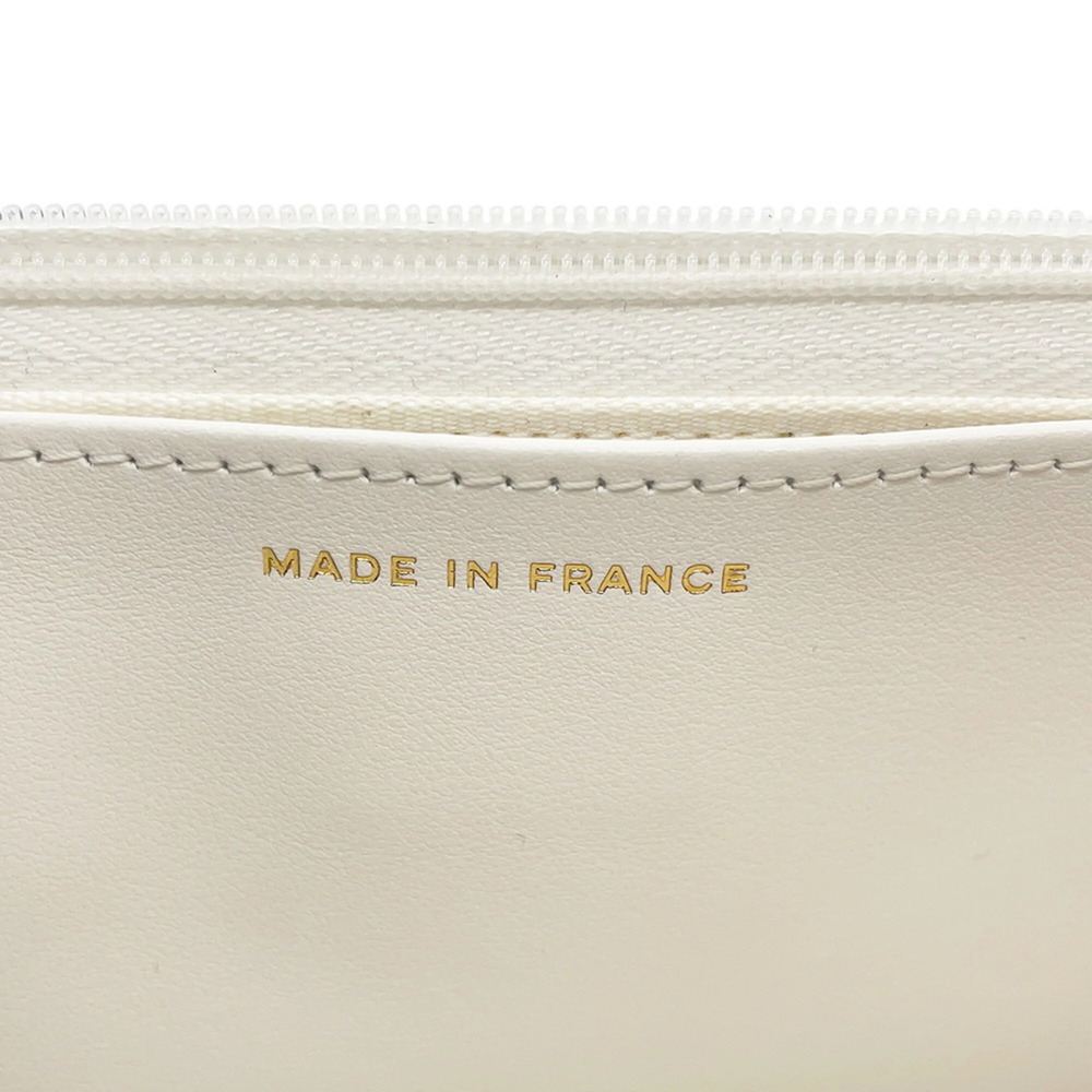 CHANEL White Caviar Leather Logo Wallet - Picture 12 of 13